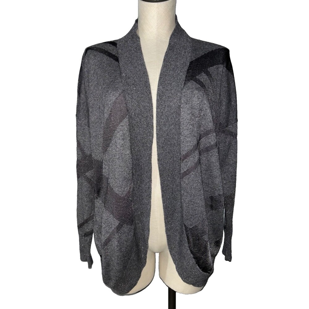 Lauren Ralph Lauren Women’s Cardigan size S/M Wool Cashmere Metallic Open Front